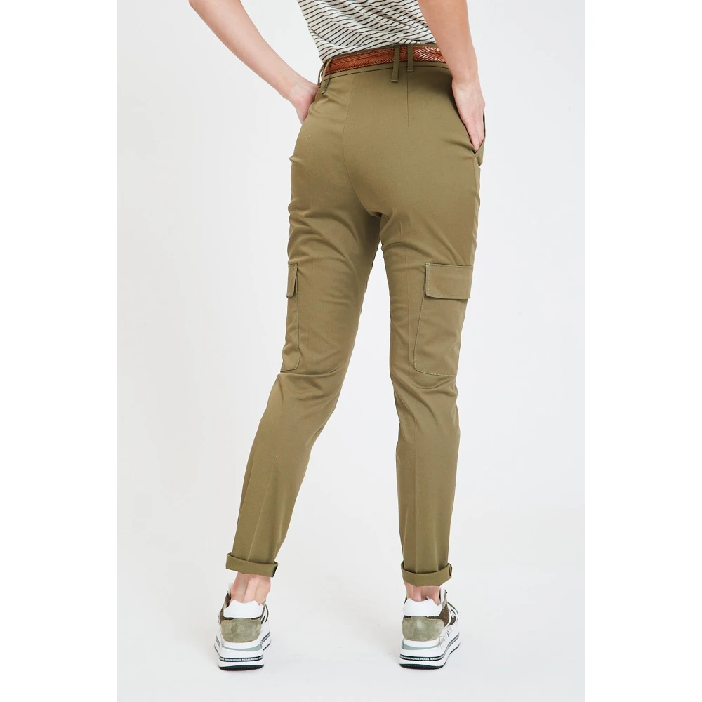 Max Mara Alfio Broek met Twee Zakken Green Dames