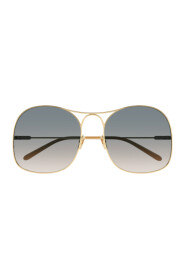Gold Grüne Aviator Sonnenbrille