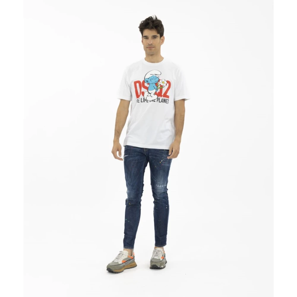 Dsquared2 Smurf Verliefd T-Shirt White Heren