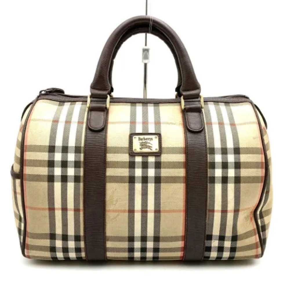 Burberry Vintage Pre-owned Leather handbags Beige Dames