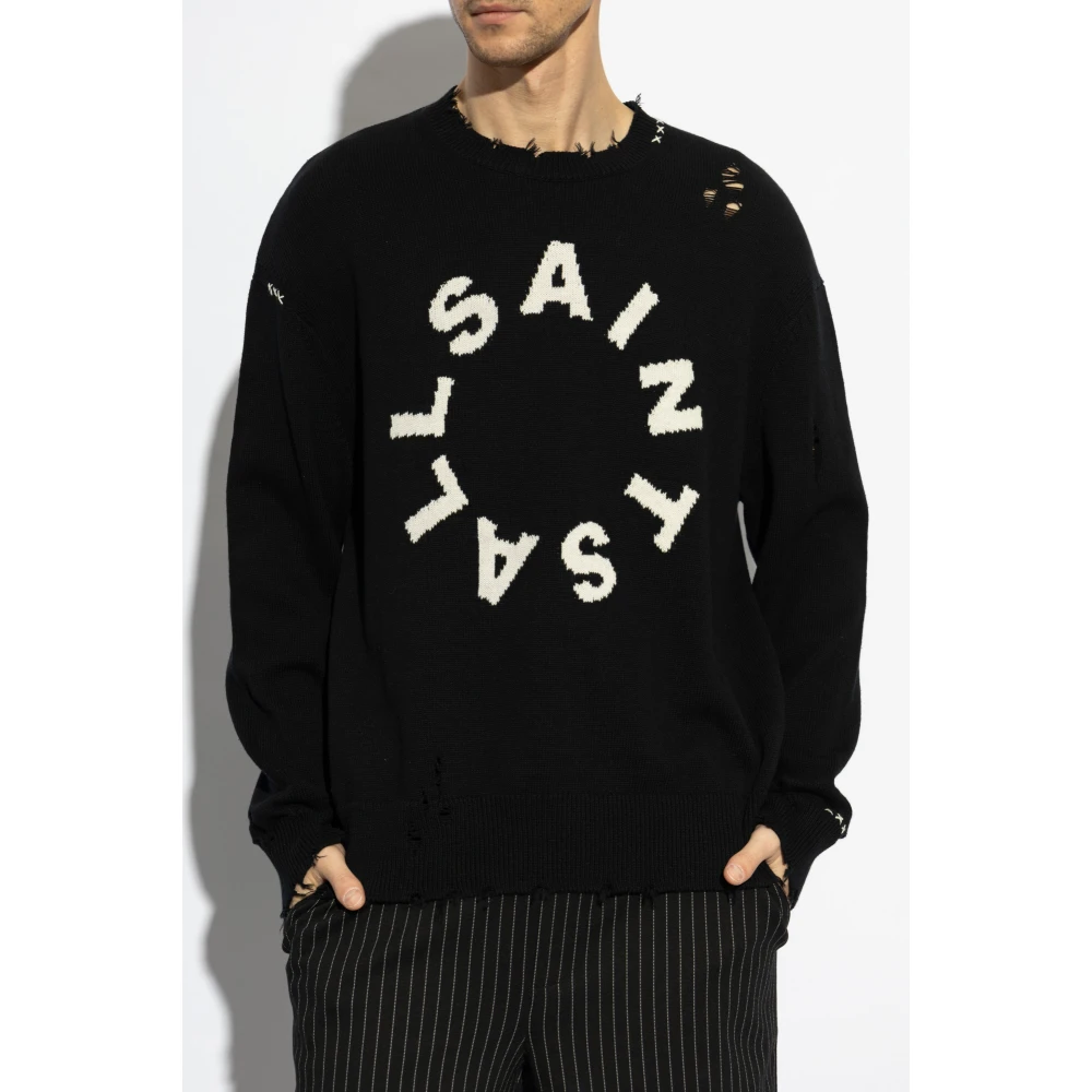 AllSaints Trui met Diaego-logo Black Heren