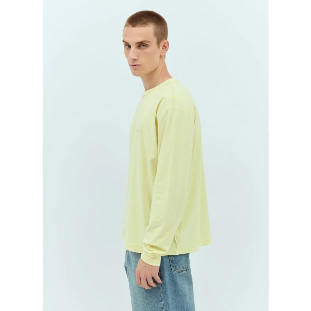 Stüssy Comfortabele Katoenen Lazy T-Shirt Yellow Heren