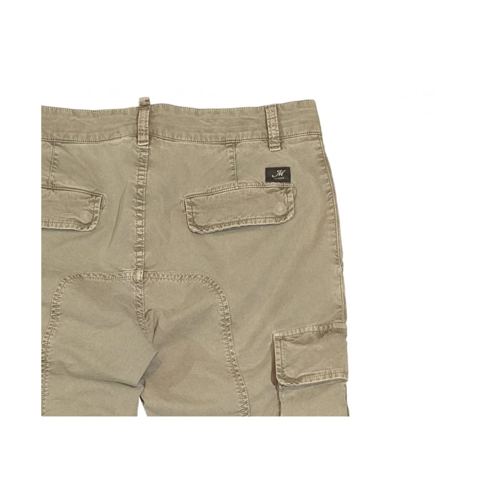 Mason's Slim Cargo Broek Iconische Wassing Khaki Beige Heren