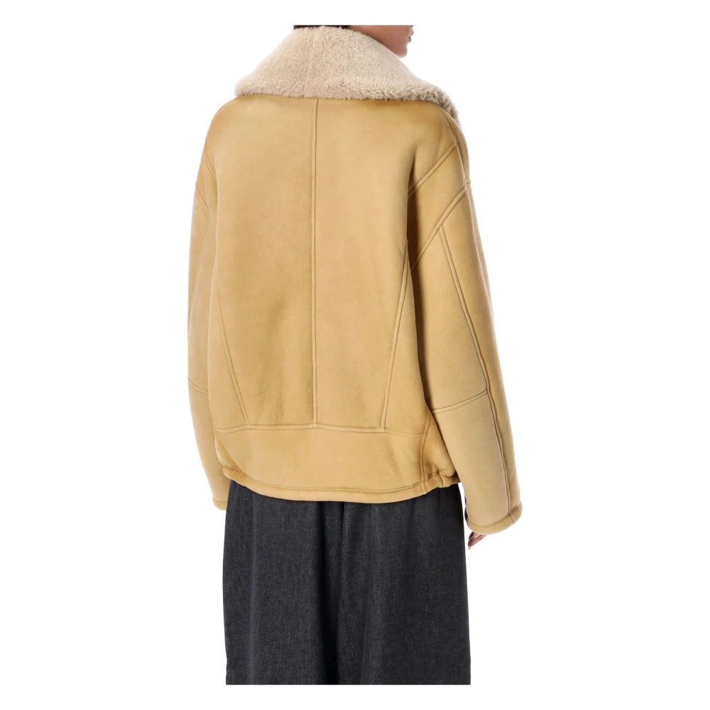 Golden Goose Shearling Jas Beige Aw24 Beige Dames