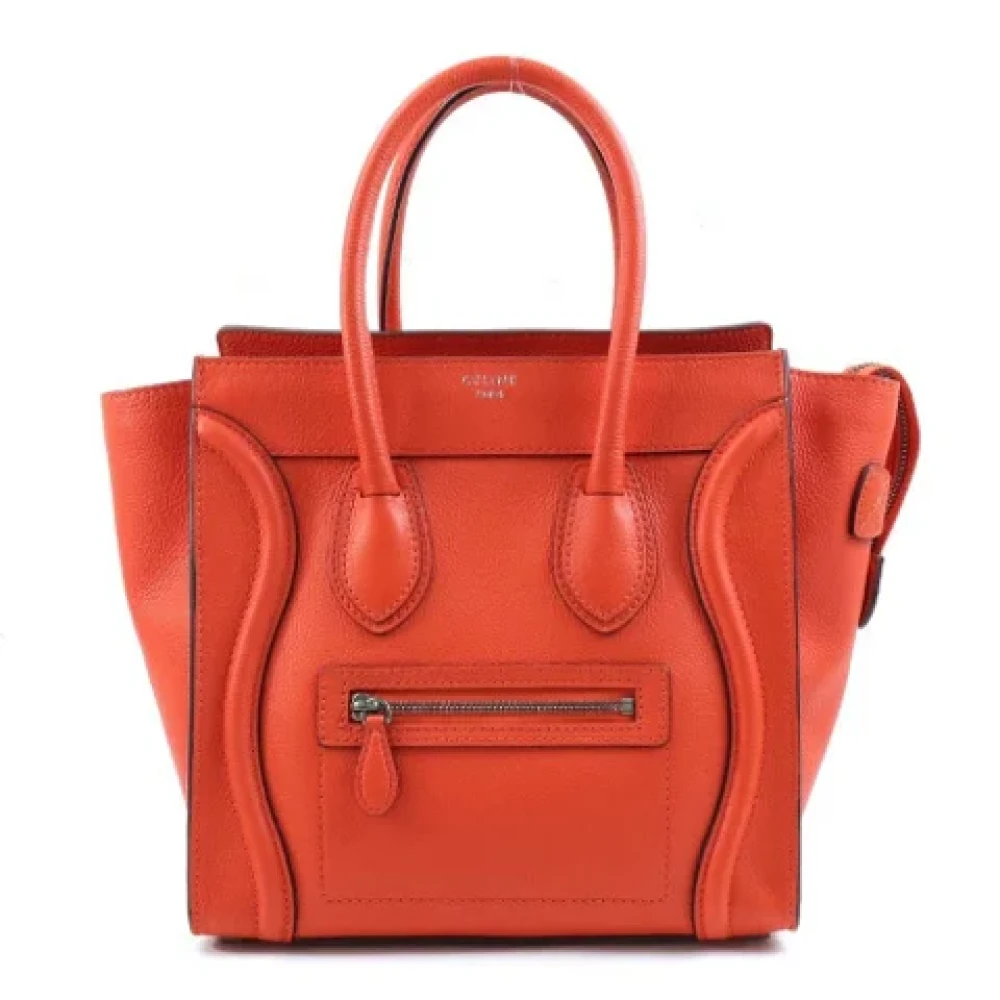 Celine Vintage Pre-owned Leather celine-bags Orange Dames