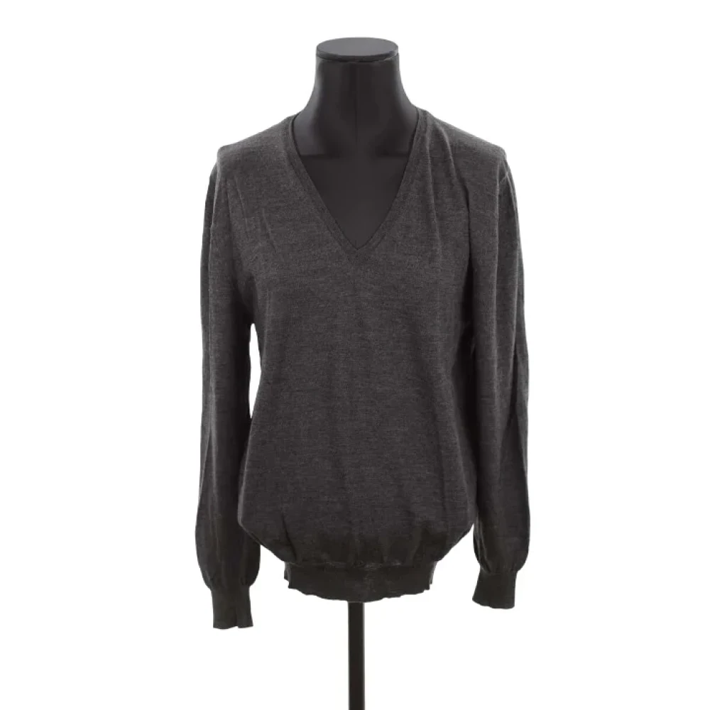 Yves Saint Laurent Vintage Pre-owned Wool tops Gray Dames