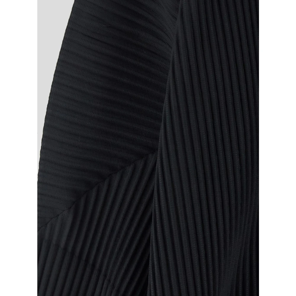 Issey Miyake Geplooide Homme Plissé T-shirt Polyester Black Heren