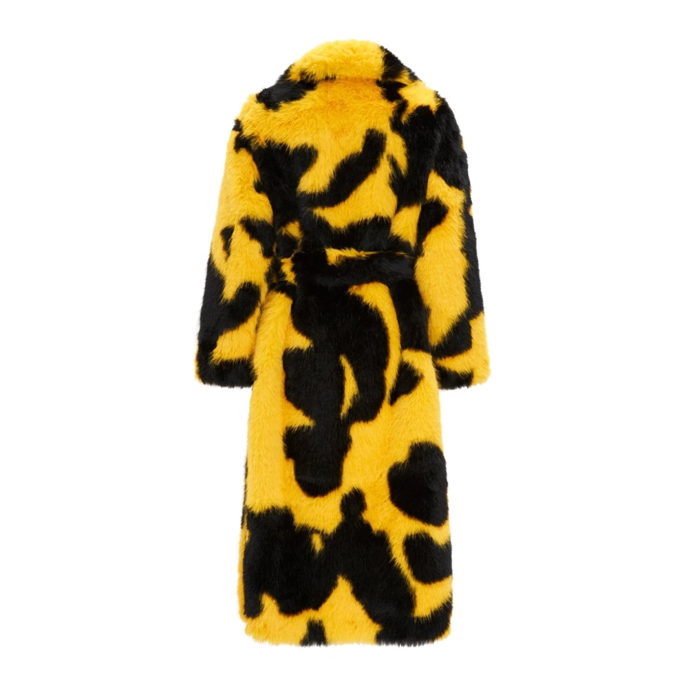 Cesare Gaspari Luxe Faux Fur Winterjas Yellow Dames