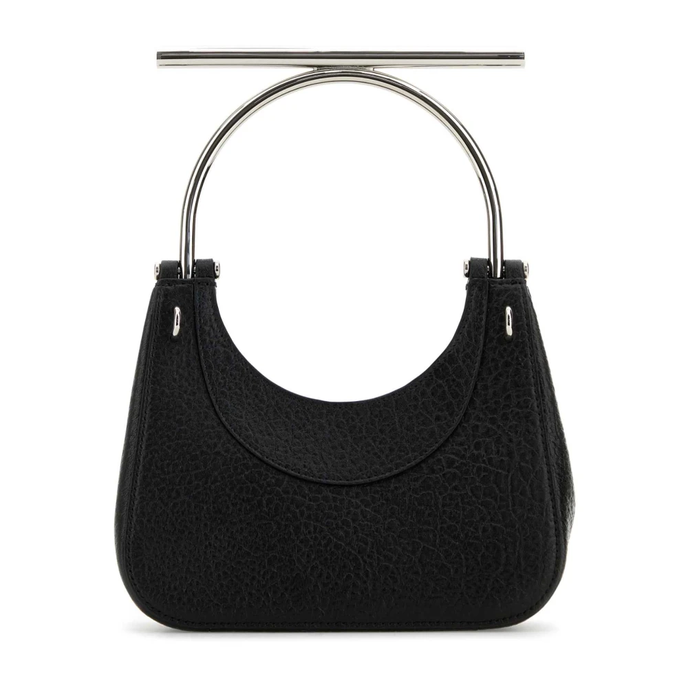alexander mcqueen Mini Cross-Bar Zwarte Leren Handtas Black Dames
