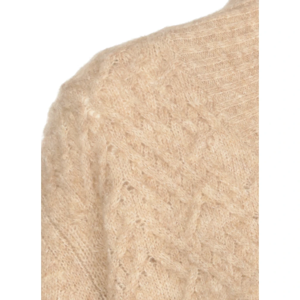 Kangra Beige Kasjmier Alpaca Katoen Trui Vrouw Beige Dames