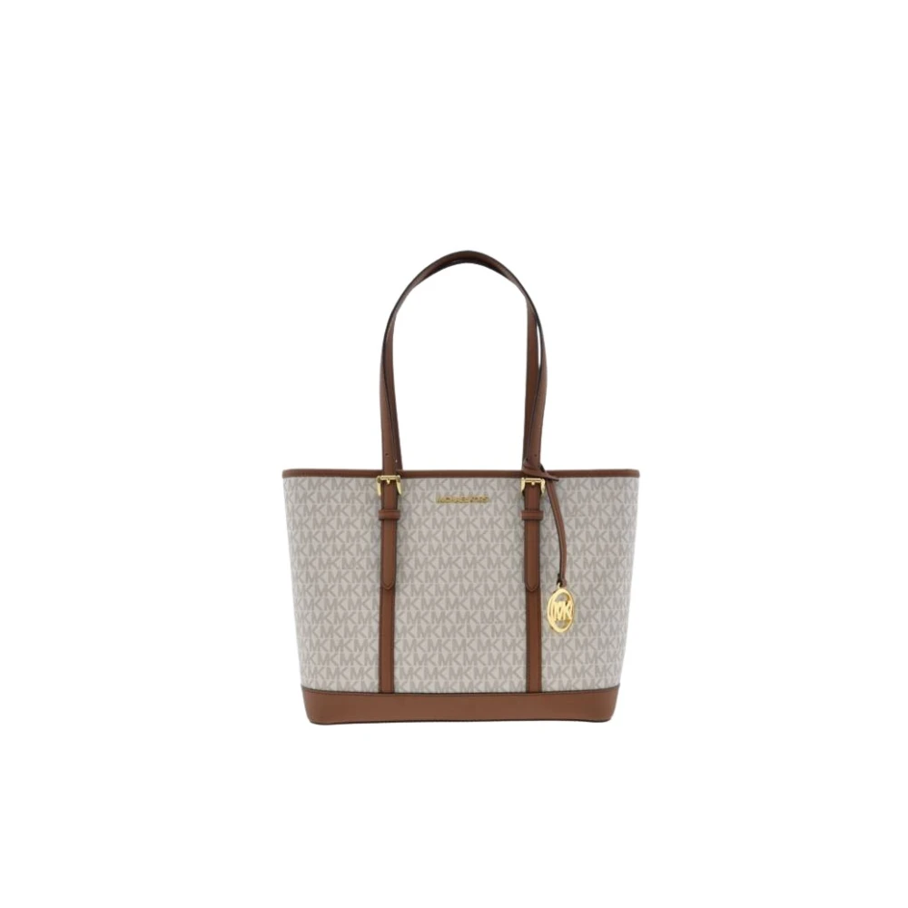 Michael Kors Vanilla Logo Print Tote Bag Multicolor, Dam