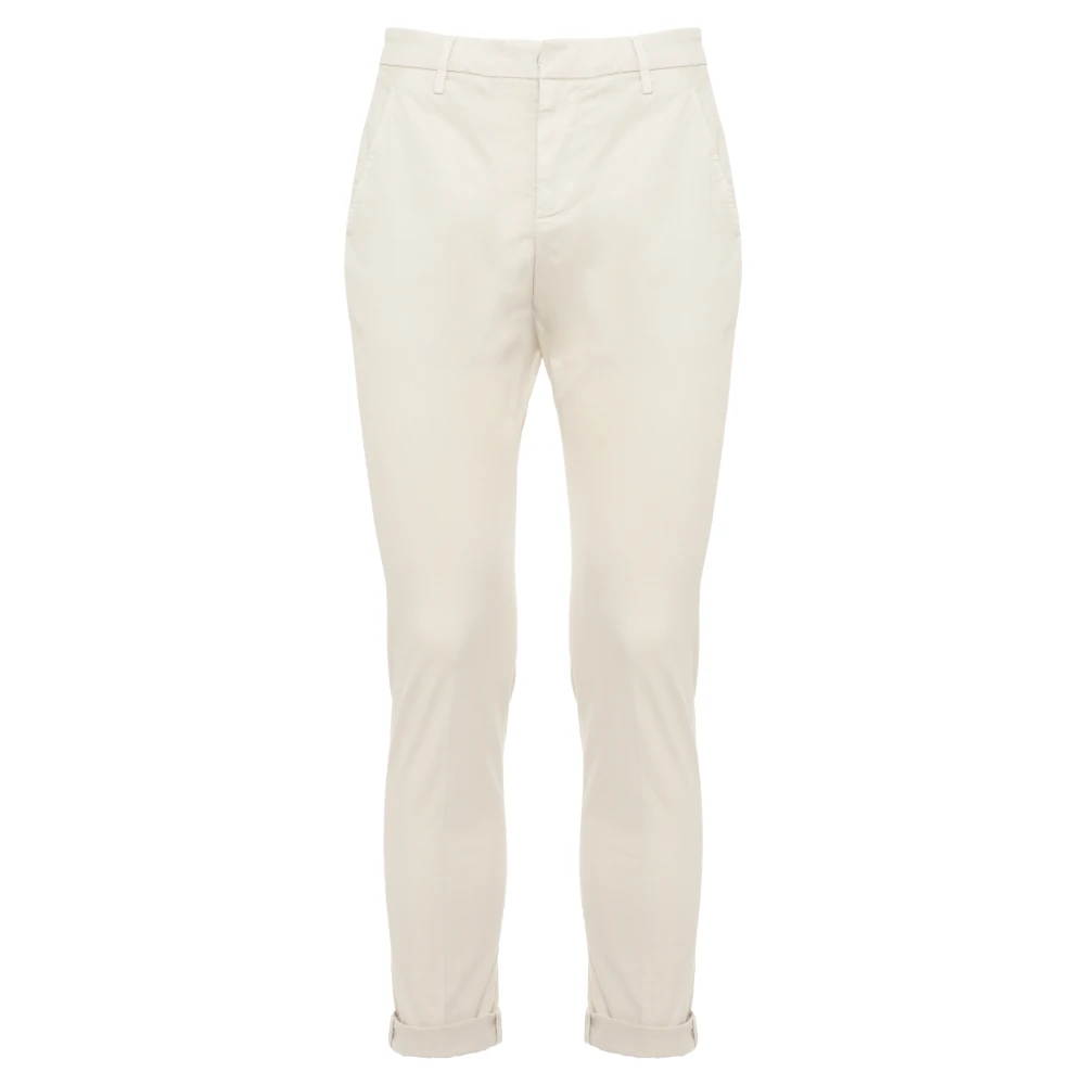 Dondup Herr Beige Byxor W30, Bomull, Slim-Fit Byxor
