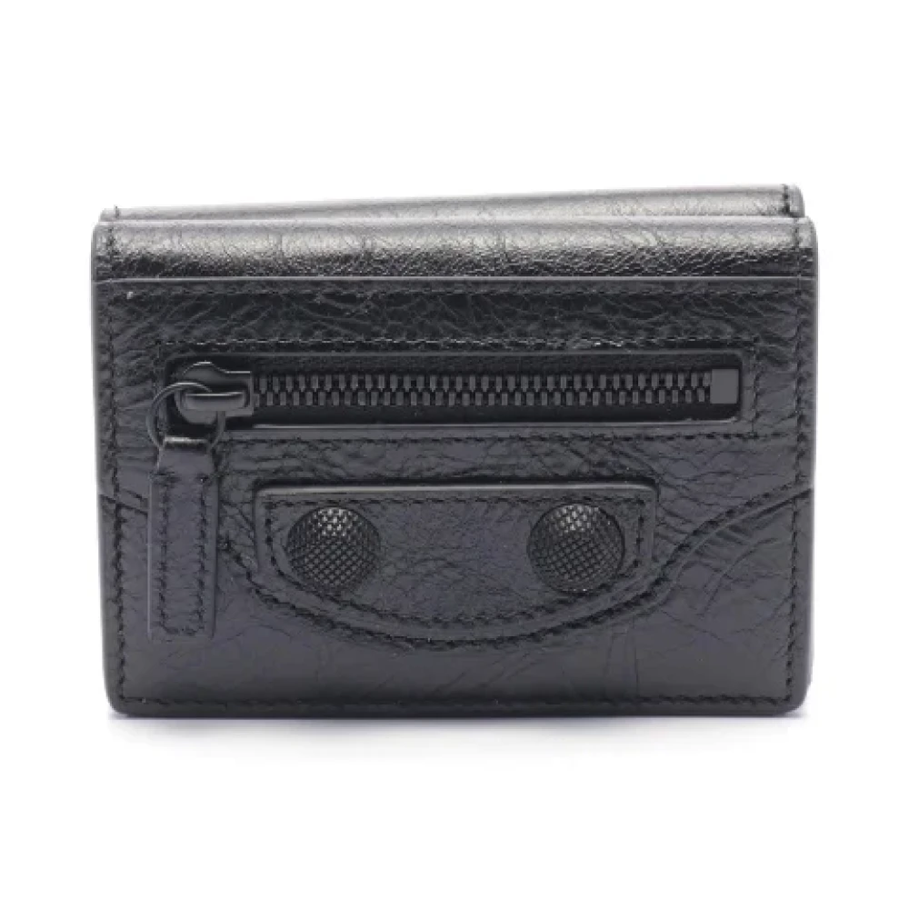 Balenciaga Vintage Pre-owned Leather wallets Black Dames