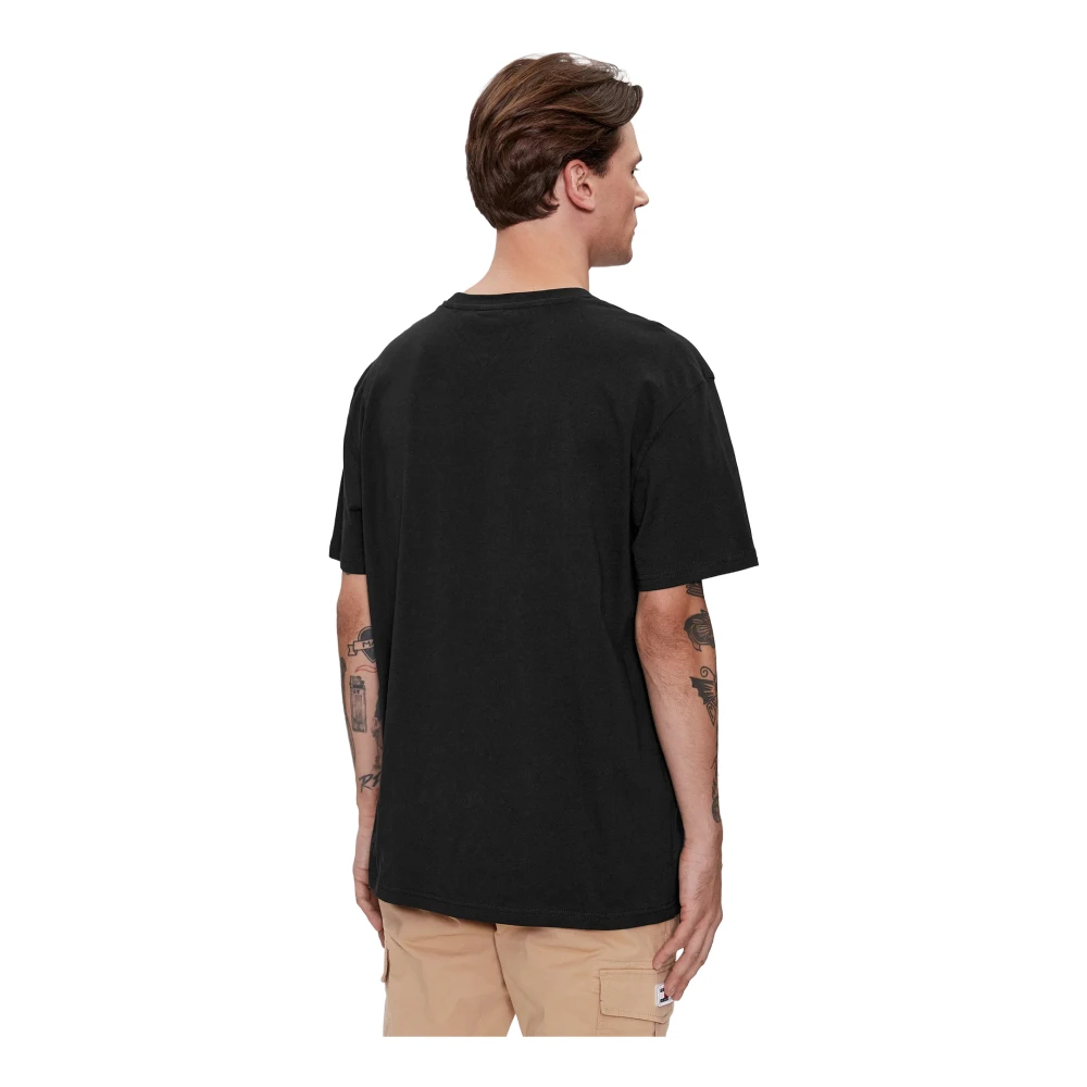 Tommy Jeans Linear Logo T-Shirt Black Heren