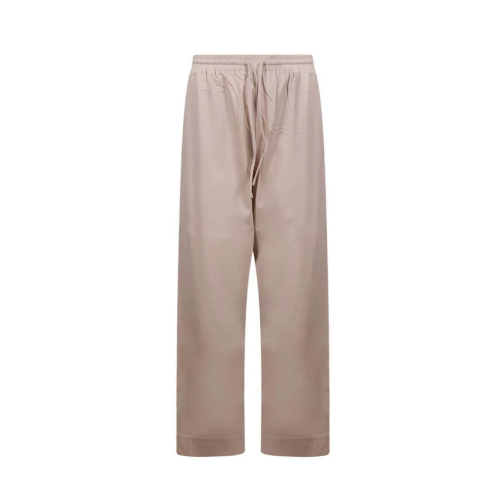 Weekend Max Mara Kvinno Beige Byxor Dam, S, Wide Byxor
