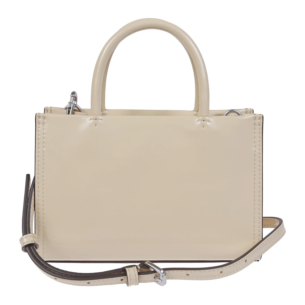 TORY BURCH Zwarte Mini Shopper met Verstelbare Band Beige Dames
