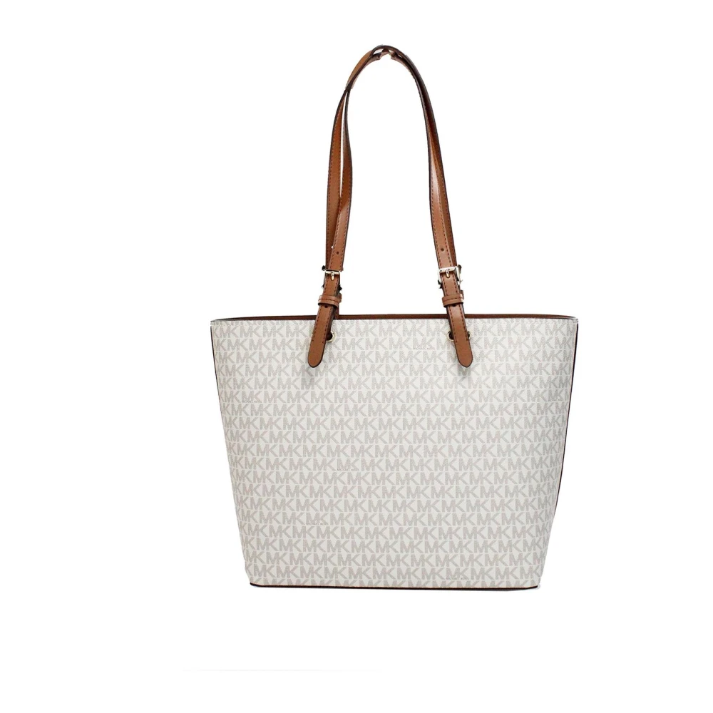 Michael Kors Jet Set Medium Double Pocket Tote Handtas Beige Dames