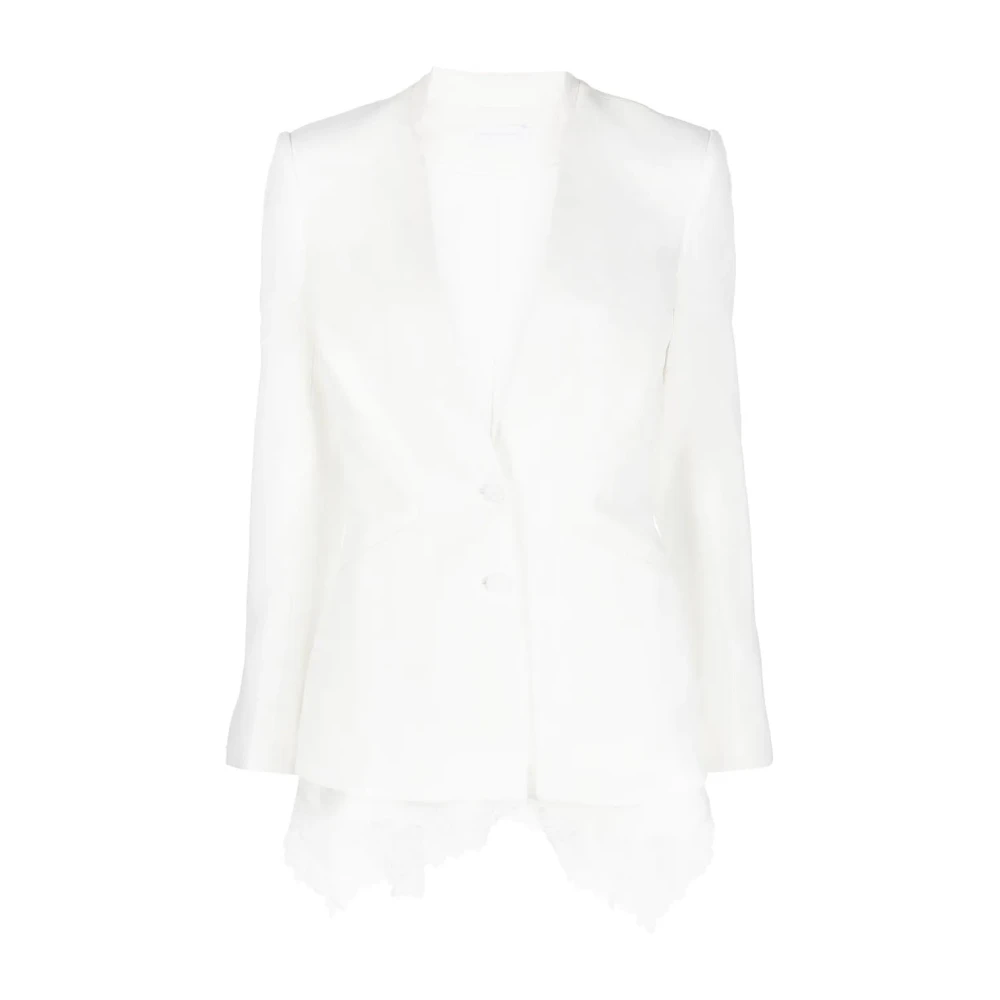 Simkhai Witte Casual Blazer Combo Jas White Dames
