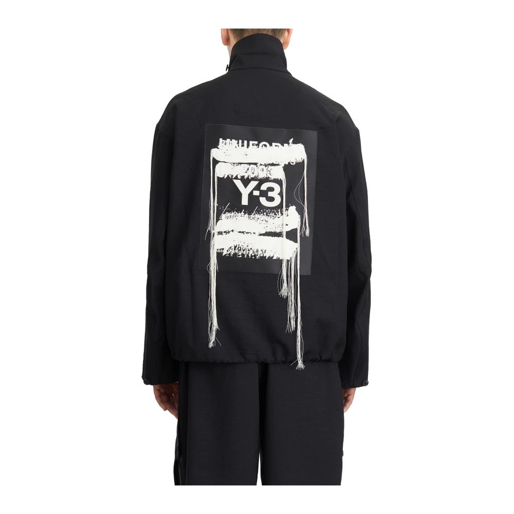 Y-3 Grafisch Logo Coachjack Black Heren
