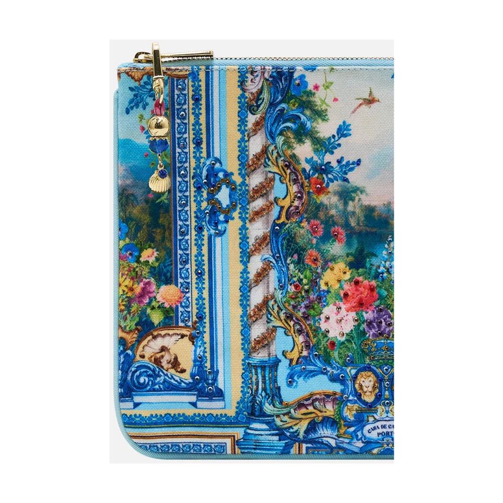 Camilla Portugees Paleis Canvas Clutch Blue Dames
