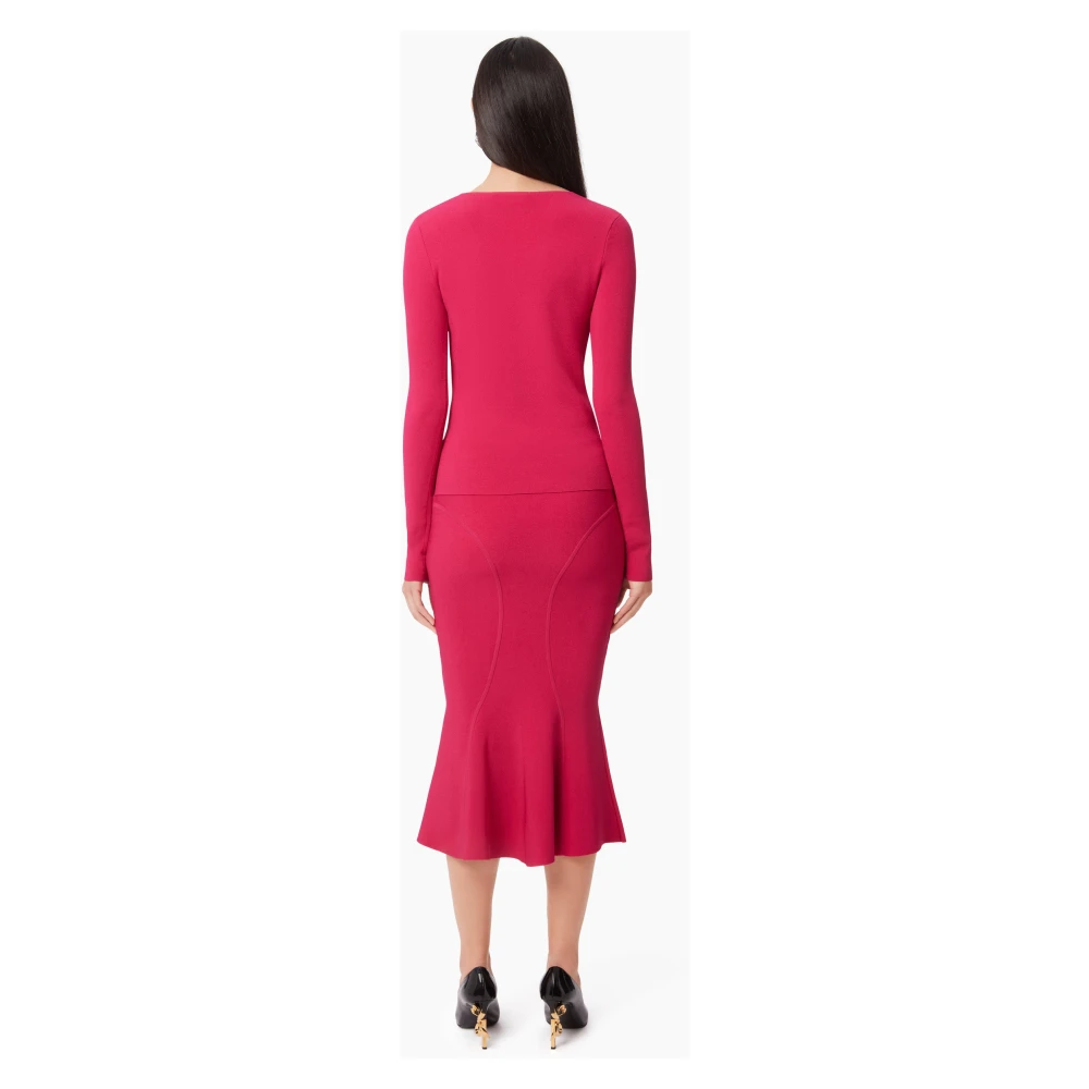 Nina Ricci Roze Aansluitende Lange Mouw Top Pink Dames