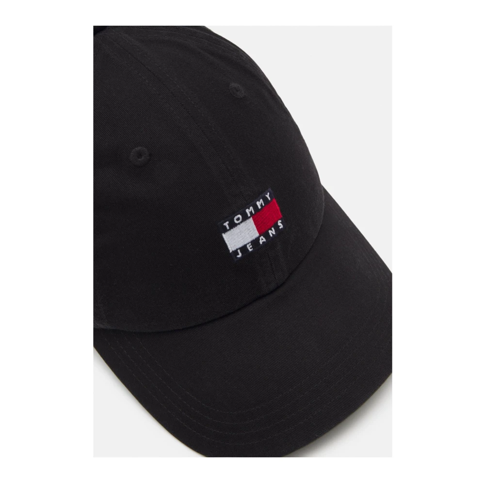 Tommy Jeans Zwarte Baseballpet Geborduurd Logo Black Unisex
