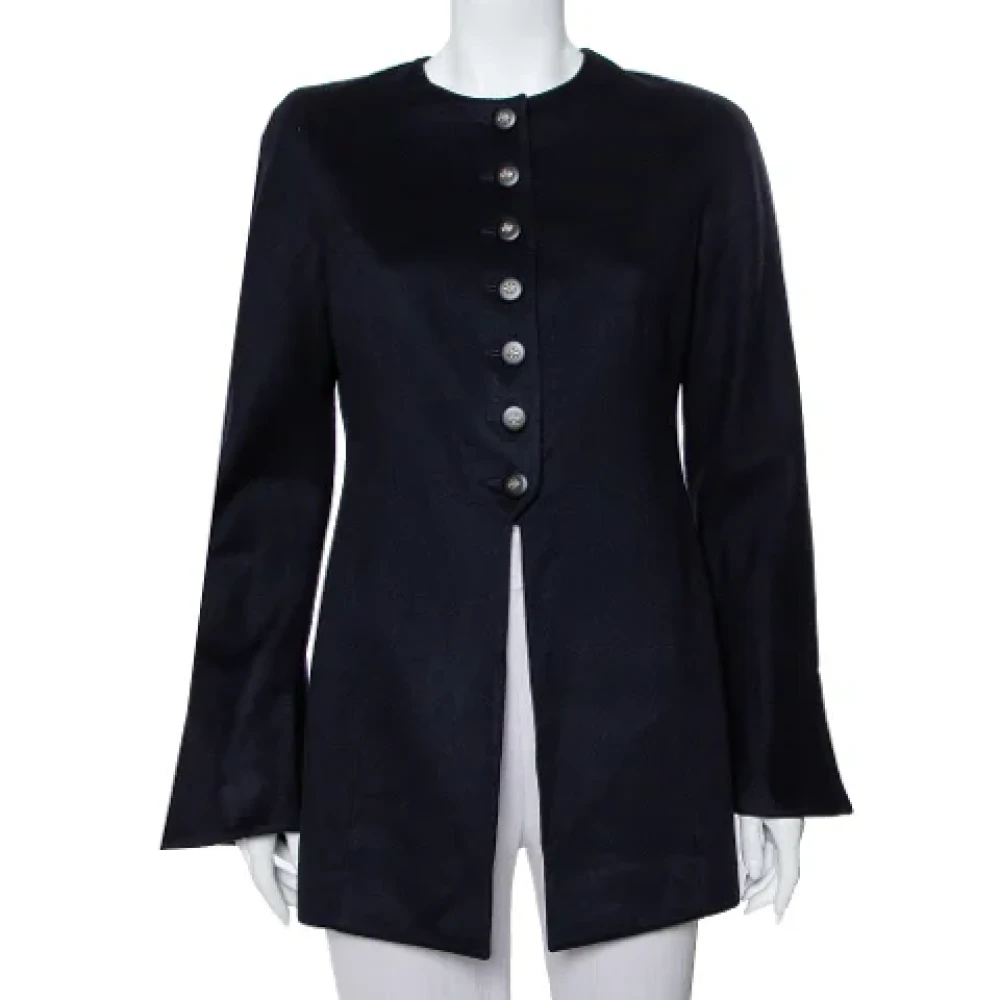 Valentino Vintage Pre-owned Cashmere outerwear Blue Dames
