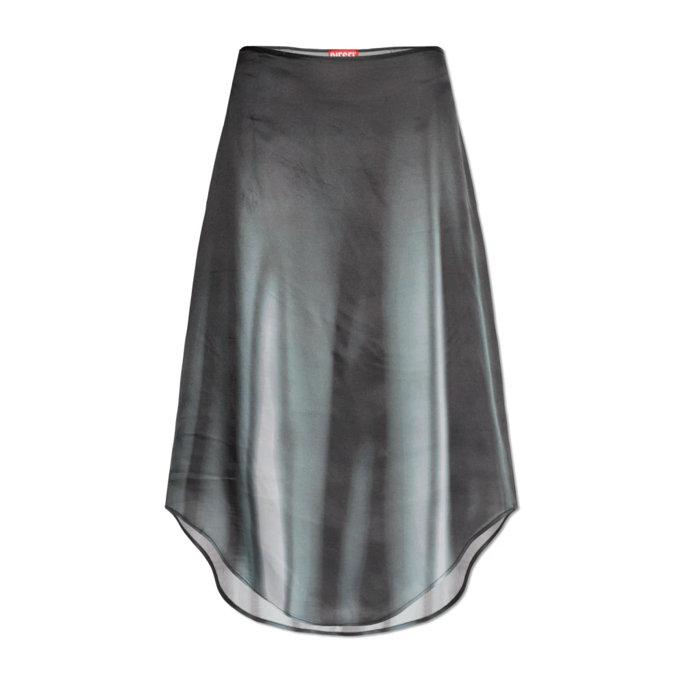 Diesel Kvinno Grå Kjolar Dam, 2XS, Bomull, O-Tavy Kjol