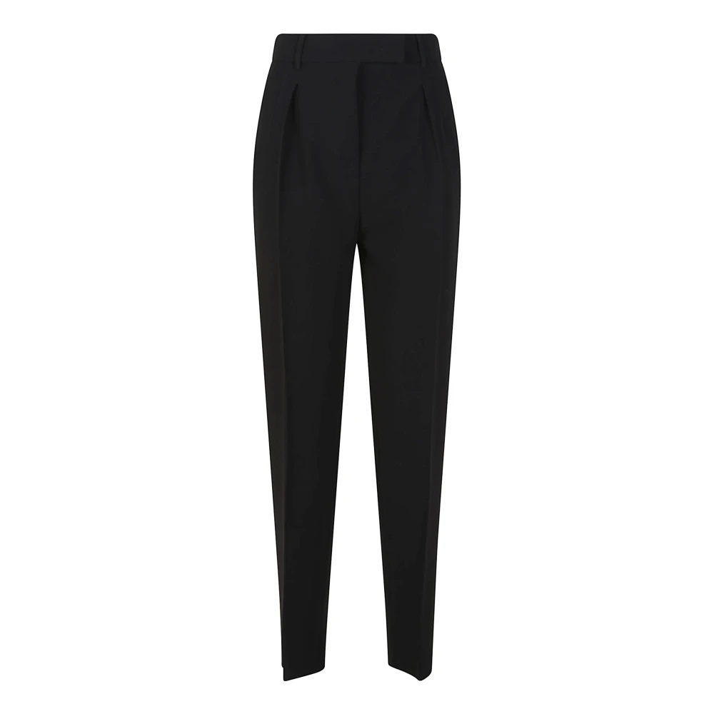 Max Mara Studio Zwarte Cady Broek met Rits Black Dames