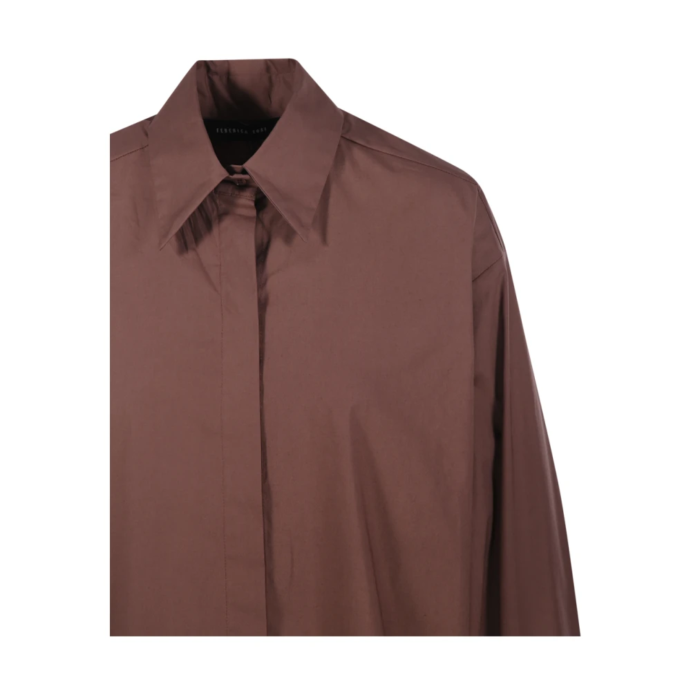 Federica Tosi Moka Overshirt Brown Dames