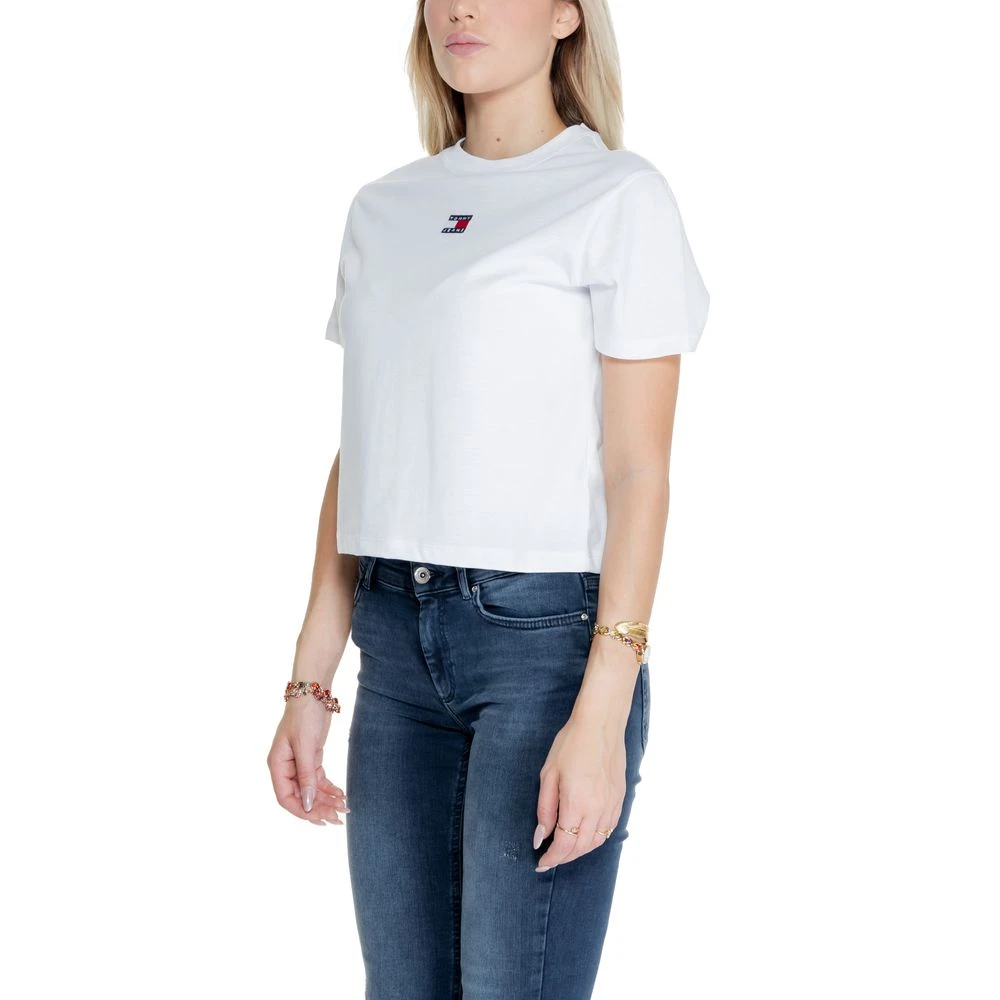 Tommy Jeans Dames T-shirt Collectie van Gerecycled Katoen White Dames