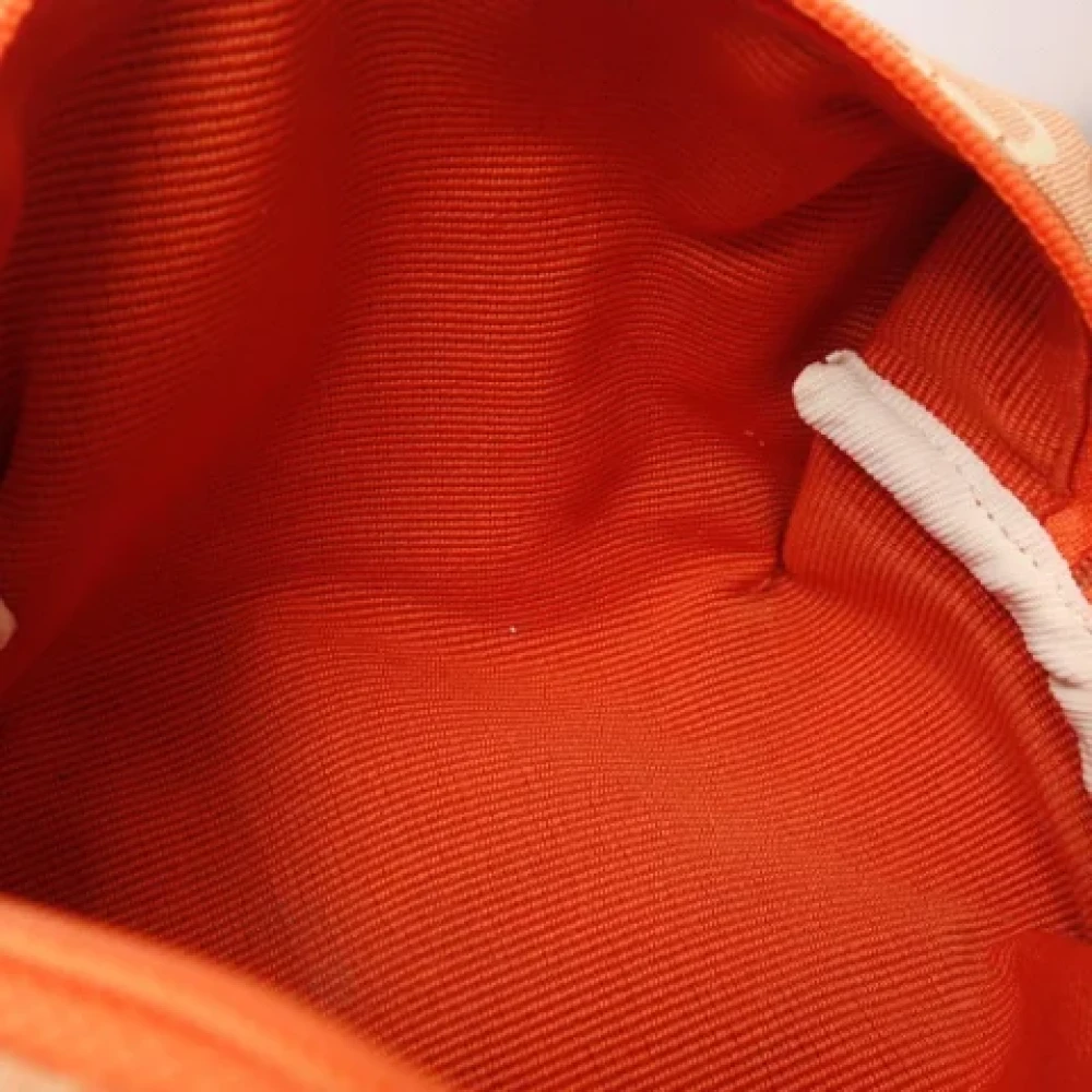 Salvatore Ferragamo Pre-owned Canvas pouches Orange Dames