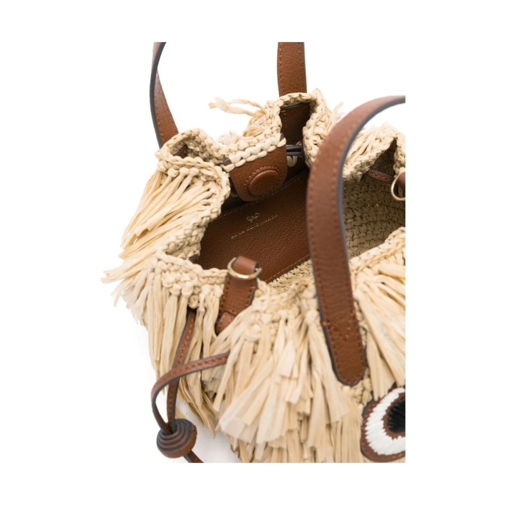 Anya Hindmarch Beige Trekkoord Handtas Brown Dames