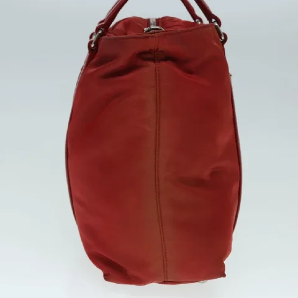 Prada Vintage Pre-owned Nylon handbags Red Dames