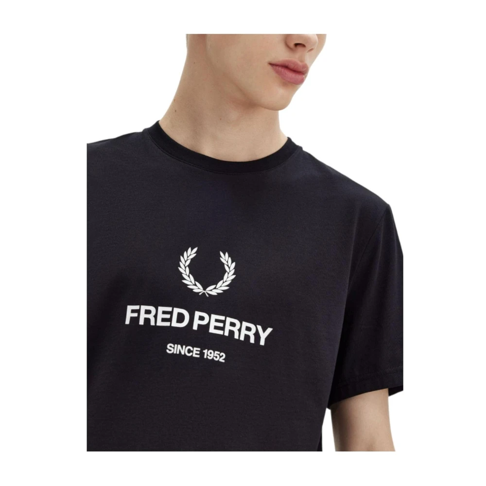 Fred Perry Laurierkroon Ronde Hals T-shirt Black Heren