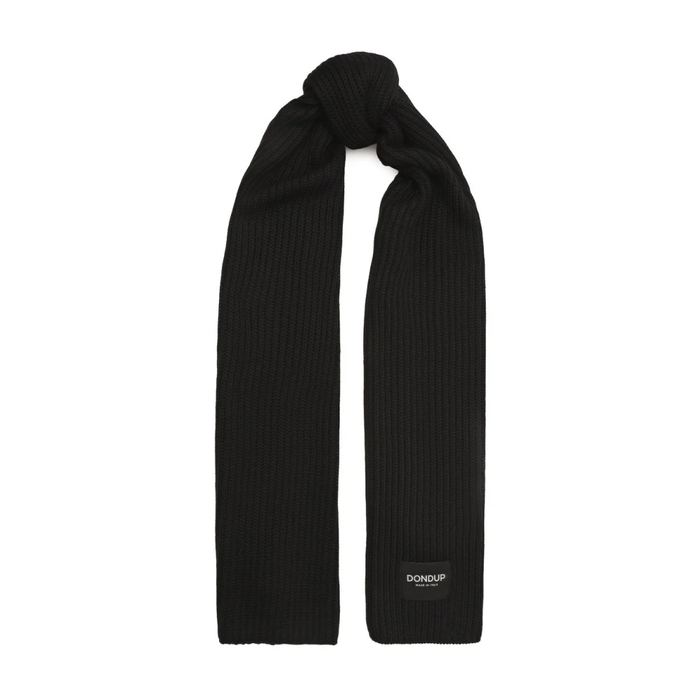 Dondup Zwarte Sjaal Stijlvolle Winter Accessoire Black Heren