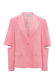 Roze polyester blend blazer