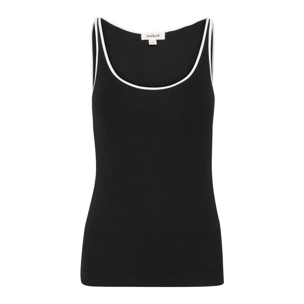 Soaked in Luxury Sportieve Zwarte Tanktop Black Dames