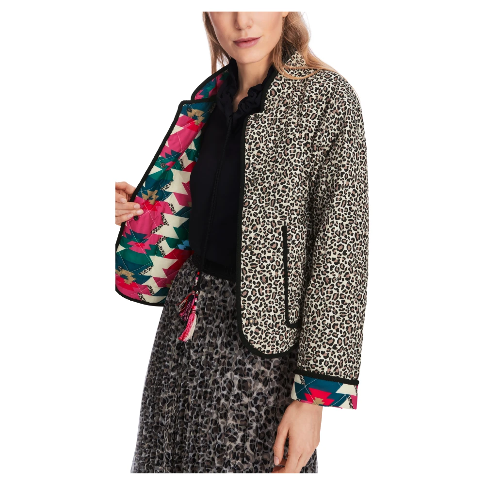 Marc Cain Omkeerbare Pufferjas met Print Multicolor Dames