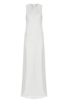 silver-sleeveless-crew-neck-dress