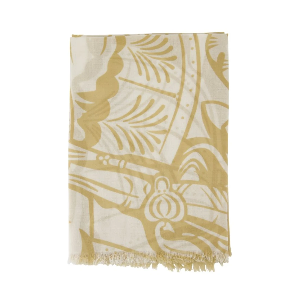 Burberry Unisex Beige Wool Scarf - Winter Scarves - One Size - Accessories
