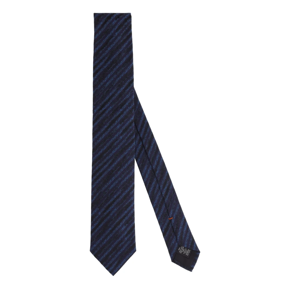 Ermenegildo Zegna Blauwe Zijden Stropdas Elegant Accessoire Blue Heren