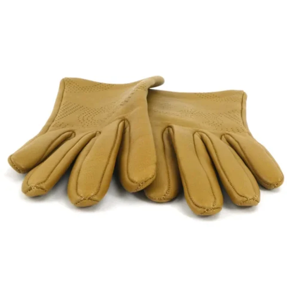 Hermès Vintage Pre-owned Leather gloves Brown Dames