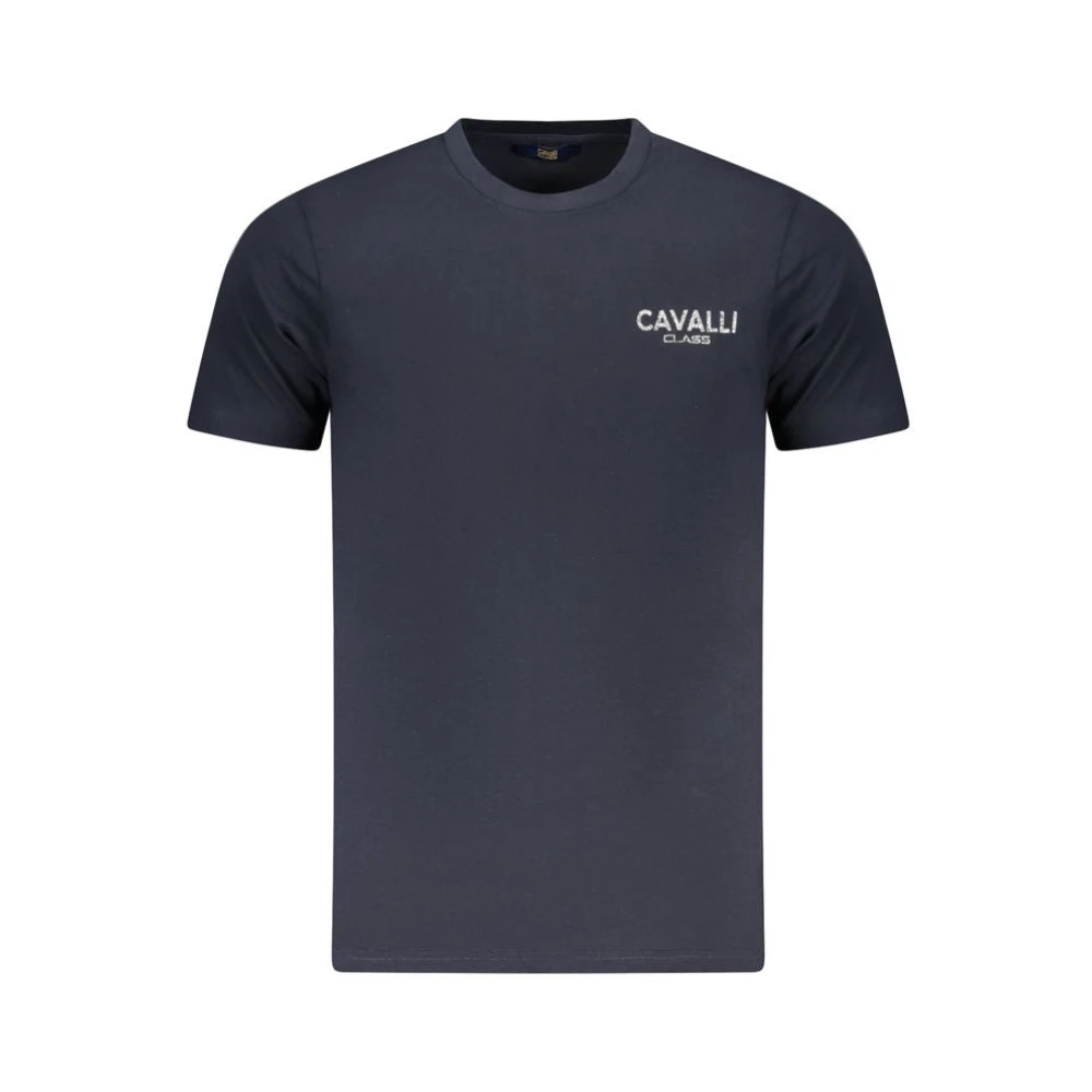 Cavalli Class , T-Shirts, Male, Blue, Xl, Printed Cotton T-Shirt