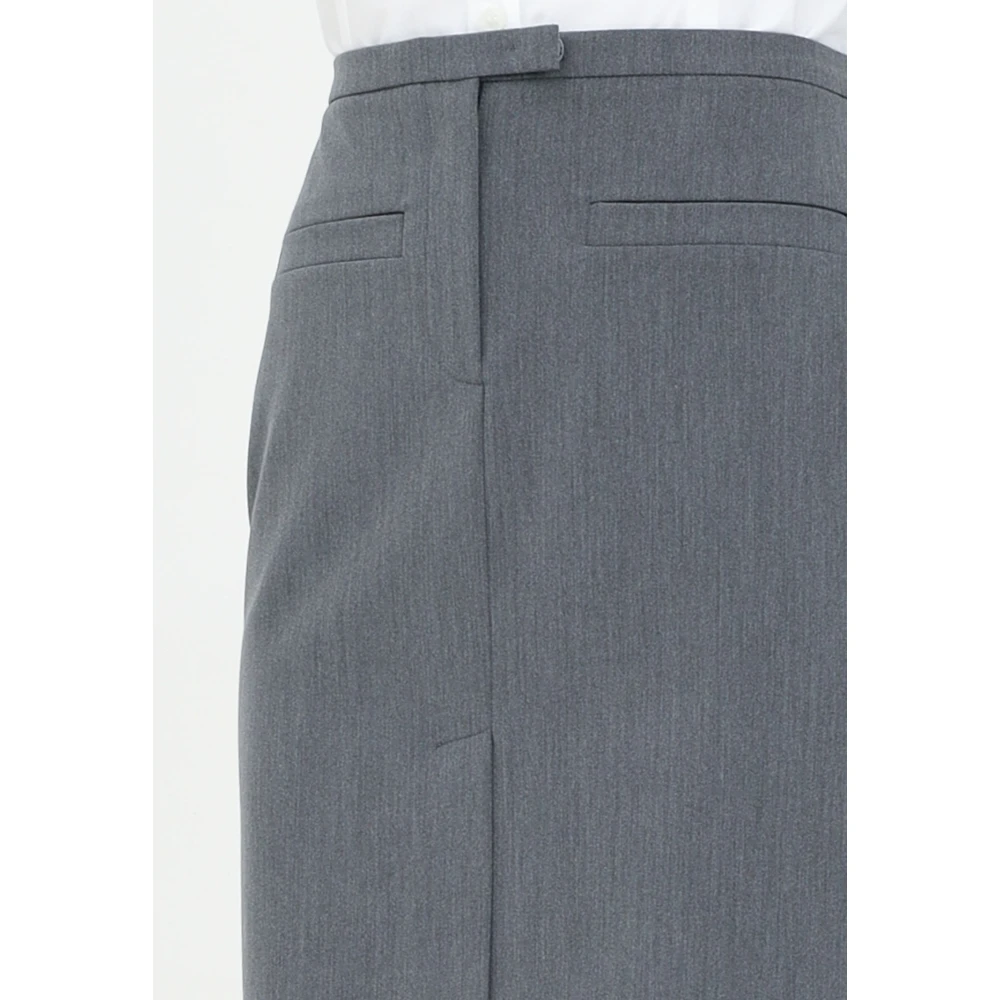 PATRIZIA PEPE Grijze Knielengte Rok Damesmode Gray Dames