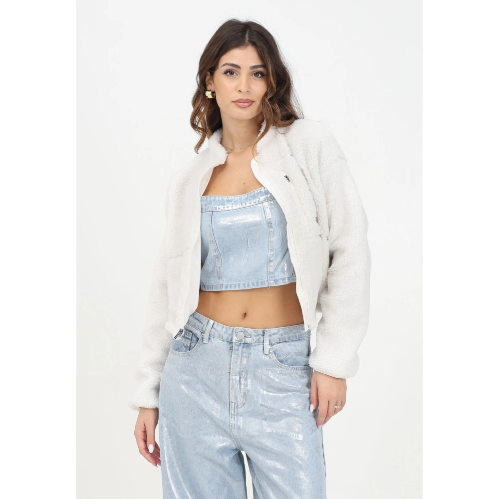 The North Face Witte Zip Sweater Extreme Pile White Dames