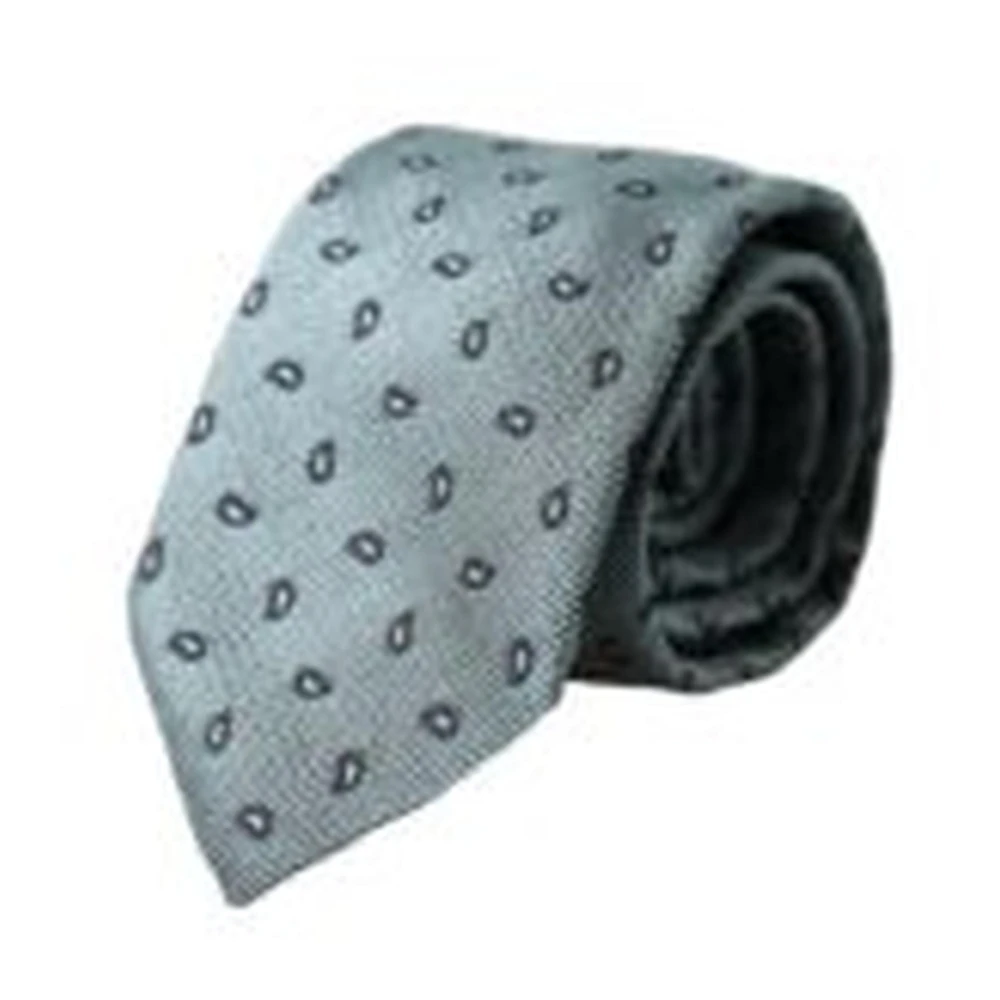 Dolce & Gabbana Men's Green Ties, One Size, Silk Tie With Logo Details