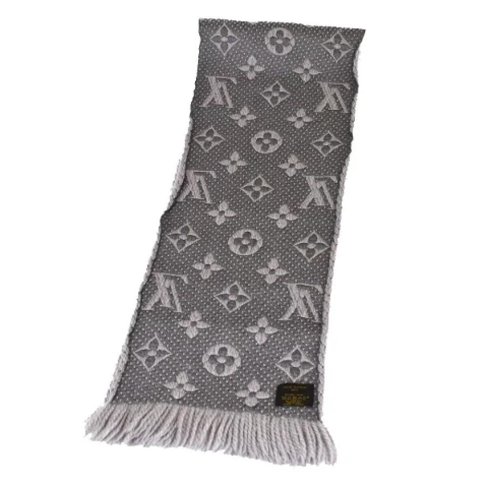 Louis Vuitton Vintage Pre-owned Fabric scarves Gray Dames