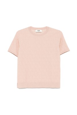 pink-ribbed-trim-crew-neck-t-shirt
