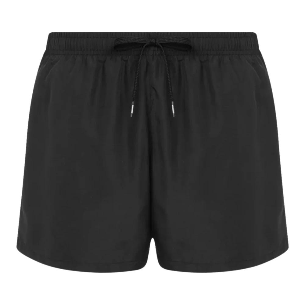 Moschino Men's Black Beachwear,, Sea Clothing Lightweight Drawstring Waistband Small